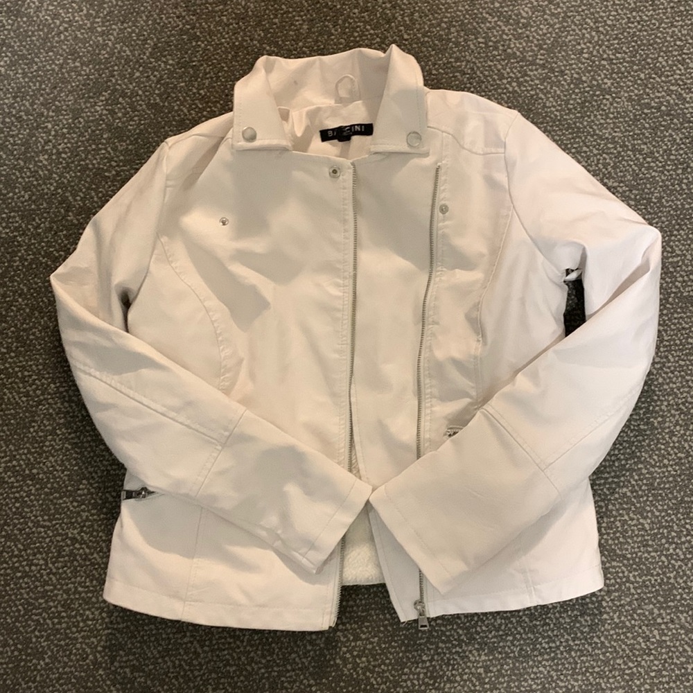 White leather jacket size small